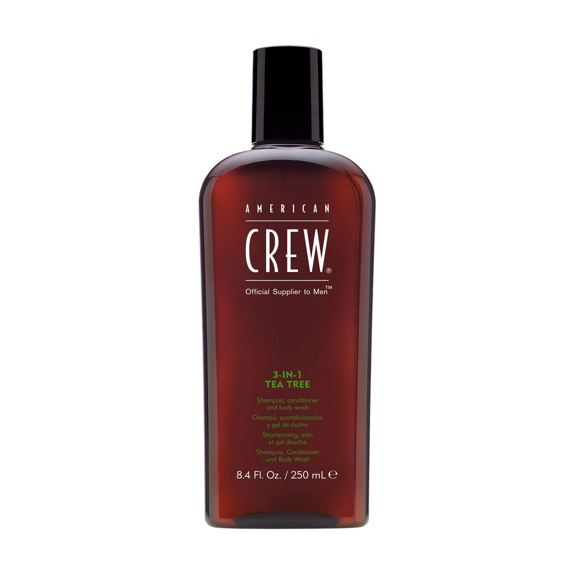 Уцінка! Засіб по догляду за волоссям та тілом American Crew 3-in-1 Tea Tree Shampoo, Conditioner and Body Wash Чайне дерево, чоловічий, 250 мл